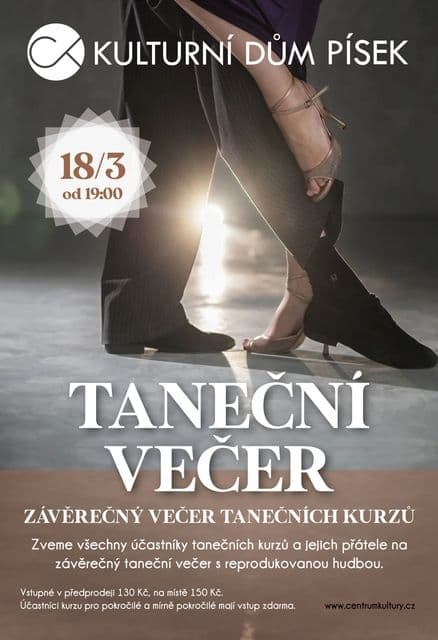 Taneční večer - závěrečný večer tanečních kurzů